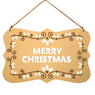 Merry Christmas Wooden Pendant Hollow Christmas Tree Decoration Hanging Ornament