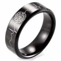 Men Black  Wedding Band Rings - sparklingselections