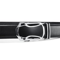Leather Ratchet Waistband Belt for Men