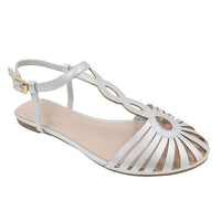 Fashion Leather Ladies Flat Sandals - sparklingselections