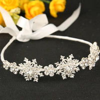 Snowflake Bridal Hairband Austrian Crystal Head - sparklingselections