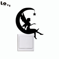 Crescent Moon Silhouette Wall Sticker - sparklingselections