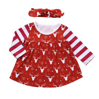 Newborn Infant Baby Girls Christmas Outfit Clothes Cotton Costume - sparklingselections