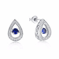 White Topaz Blue Silver Earrings For Women - sparklingselections
