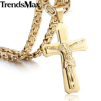 Christ Jesus Cross Pendant Necklace - sparklingselections