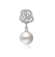 Women Classical Pearl Cubic Zirconia Stylish Earrings - sparklingselections