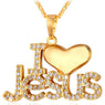 Jesus Heart Pendant Necklace For Women