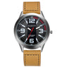 New Men Faux Leather Large Dial Military Wrist Watch