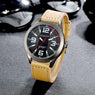 New Luxury Men Faux Leather Large Dial Military Watch