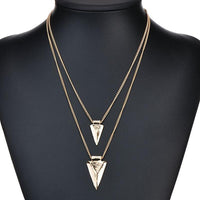 Multilayer Triangle Pendant Necklaces For Women - sparklingselections