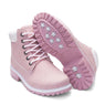 Women PU Faux Pink Winter Ankle Boots
