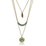 Bohemian Gold color Bead Pendants Necklaces For Women
