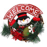 Merry Christmas Party Pine Wreath Door Wall Decoration