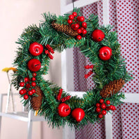 Artificial Pine Christmas Wreath Garland Window Door Decorations - sparklingselections