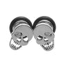 Unisex  Barbell Skull Ear Studs Earring