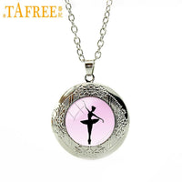 New stylish Ballerina Dancing Glass Pendant Necklace - sparklingselections