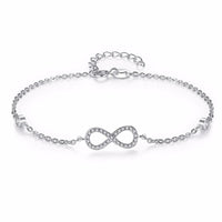 Silver Infinity Bowknot Bridal Bracelet - sparklingselections