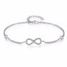 Silver Infinity Bowknot Bridal Bracelet