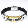 Men Leather Titanium Steel Bracelets