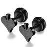 Peach Heart Stud Earrings