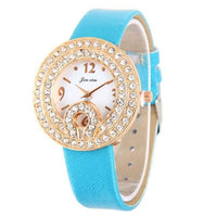 Women Designed Leather Wrist Watch - sparklingselections