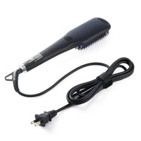 Hot Brush Hair Two in One LCD Comb Electric Hair Straightener Brush Anti-Scald Ionic Hair Straightening Brush - sparklingselections