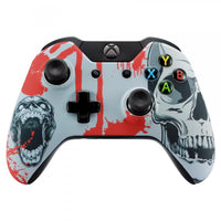 Blood Skull Front Housing Shell Faceplate Case Part for Xbox One Controller - sparklingselections