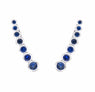 High Quality Wedding Jewelry New 925 Sterling Silver Blue Cubic Zirconia Earrings For Women