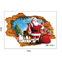 New Santa Claus 3D Removable Wall Stickers For Kids Room - sparklingselections