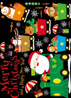 Merry Christmas Background Wall Decoration Removable Wall Stickers - sparklingselections