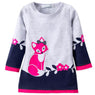 Fox Knitted Long Sleeve O Neck Sweater for Children