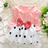 Toddler Baby Girl Cute Bowknot Dot Printed Dress