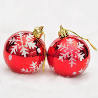 6Pc Christmas 6Cm Balls Tree Decorations Hanging Ornament - sparklingselections