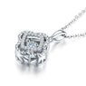 Silver Pendant Necklace Dancing Natural Stone with Natural Topaz