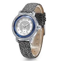 New Ocean Series Shark Leather Watches Fashion Womens Strap Quartz Watch - sparklingselections