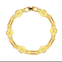 Gold Color Link Chain Bracelets & Bangles - sparklingselections