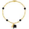 Gold Color Elephant Bead Bracelet Bangles