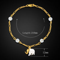 Gold Color Elephant Bead Bracelet Bangles For Women - sparklingselections