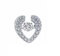 Women Sterling Silver Heart Shaped Earrings - sparklingselections