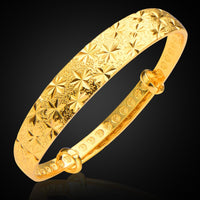 Snowflake Trendy Gold Color Bangle for Women - sparklingselections