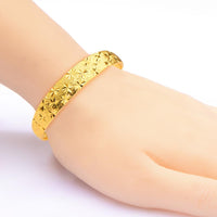 Snowflake Trendy Gold Color Bangle for Women - sparklingselections