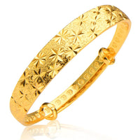 Snowflake Trendy Gold Color Bangle for Women - sparklingselections