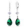 Green Simulated Emerald earrings for women
