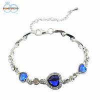 Silver Plated Charm Bracelet Bangle - sparklingselections