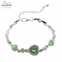 Silver Plated Charm Bracelet Bangle - sparklingselections