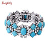 Brightly Vintage Bracelets & Bangles Greenish-blue Sunflower Design Bracelets for Women Hot Sales