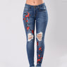 Women High Waist Skinny Slim Jeans