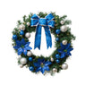 Merry Christmas Wreath Bowknot Ornament With Light For Party Decoration