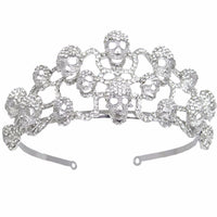 Women's Skull Bone Skeleton Hairband Head Tiara Crown - sparklingselections