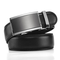 Men's Solid Buckle Leather Strap Wide Waistband - sparklingselections